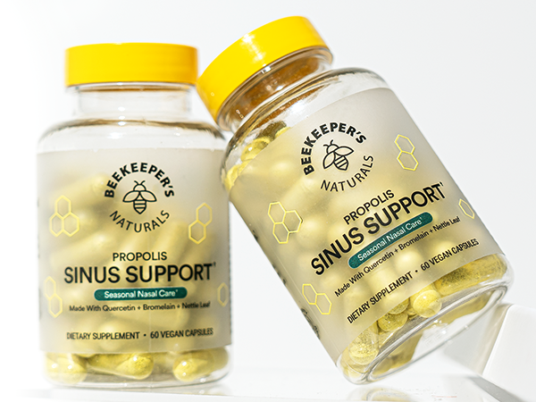 Beekeeper's Naturals Sinus Support for Adults, Quercetin & Bromelain, 60 ct