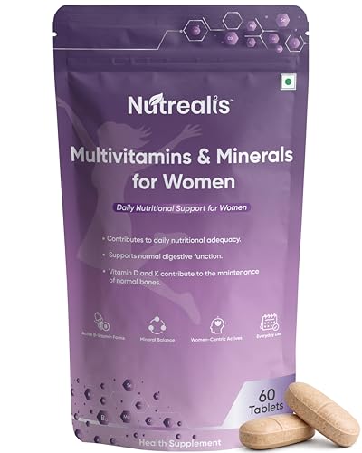 Multivitamin Tablets for Women with Iron, Probiotics, Calcium, Biotin & Cranberry (60 Tablets) | Women Multivitamin with Vitamins, Minerals & Botanical Extracts | Energy, Bone & Gut Support