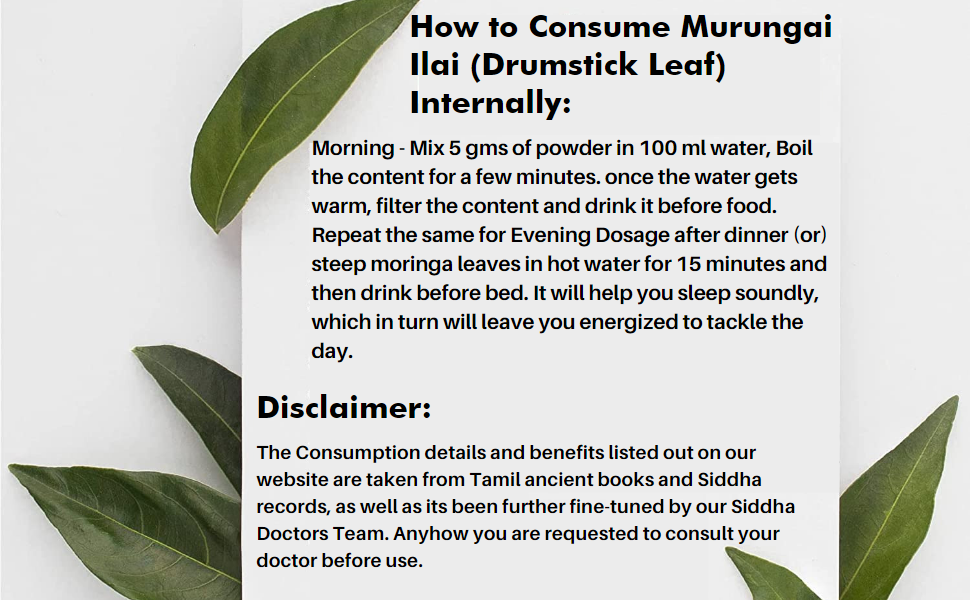 Murugai keerai powder -25 g (3) / Natural Moringa leaf Powder/Moringa Powder/DRUMSTICK powder -25Gms