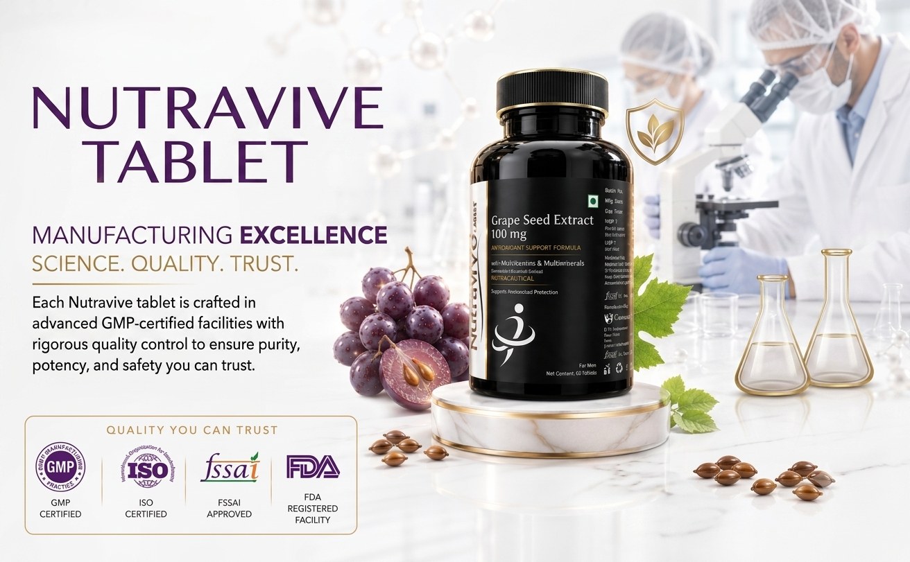 Antioxidant, Grape Seed Extract 100mg | Helps Combat Oxidative Stress | Supports Healthy Skin & Immune Function | With Multivitamins & Multiminerals | 60 Tablets
