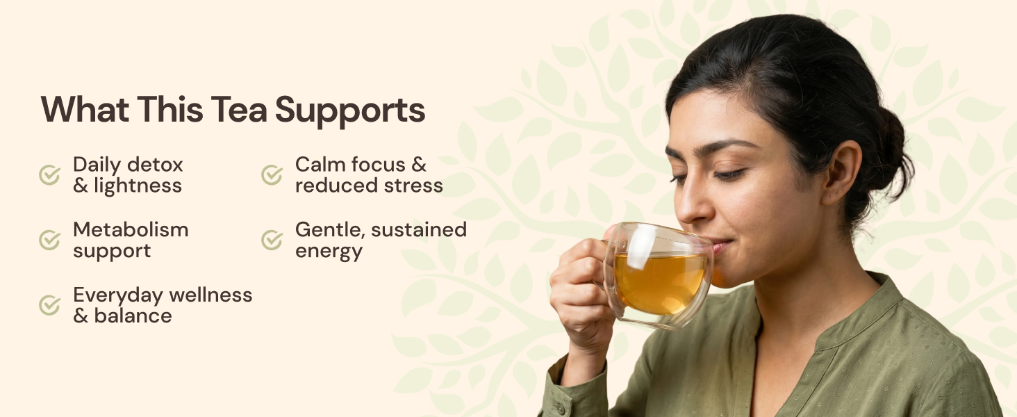 Maharishi Ayurveda Organic Certified Tulsi Green Tea Premium | With Rama, Krishna & Vana Tulsi and Green Tea | Supports Detox, Immunity & Daily Balance | 20 Tea Bags (30g)
