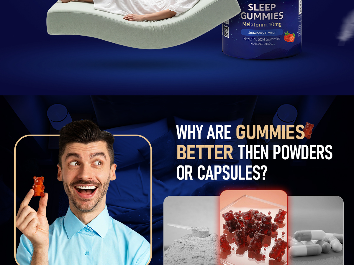 10mg Melatonin Sleep Gummies for Deep Sleep, Relaxation & Calmness - Pack of 60 Gummies for Men & Women - Sugar Free & Non-Hobbit Forming - Strawberry Flavour