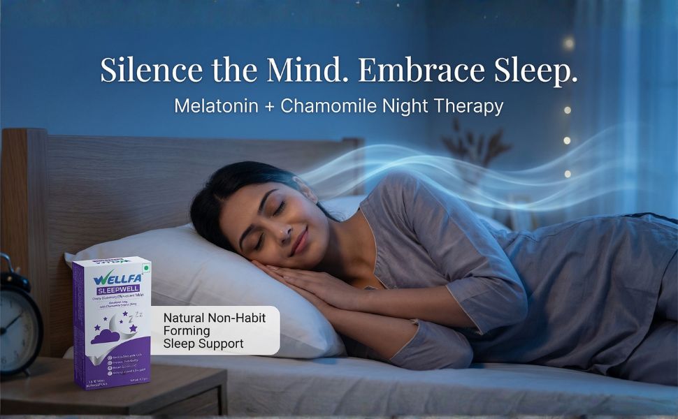 Sleepwell Melatonin 5mg Sleep Supplement | Dissolving Effervescent Tablets with Chamomile | Better then Sleep Gummies & Strips | Sleep Aid for Stress Relief & Insomnia (30 Tablets, Pack of 1)