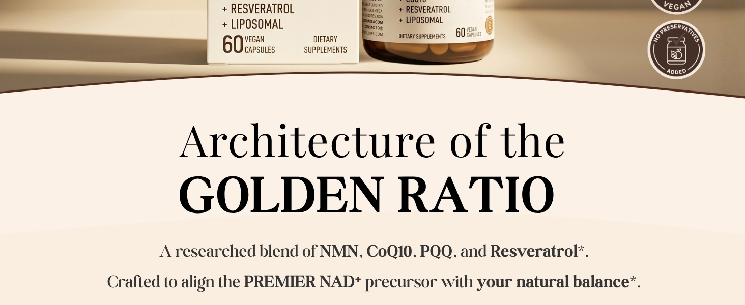 NAD+ with PQQ | Energy Optimizer, Mitochondrial ATP Support |10x Absorption