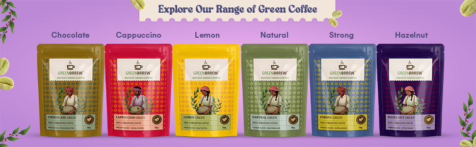 Greenbrrew Hazelnut Instant Green Coffee - 4-Month Pack (1kg)
