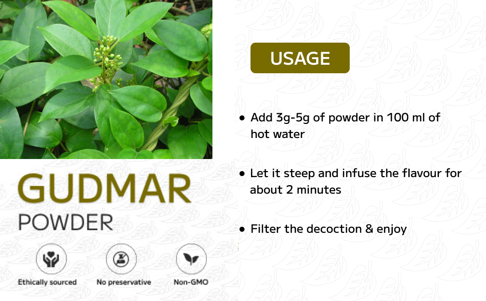 Herbal Hills Gurmar Powder, 1 kg, Pack of 1