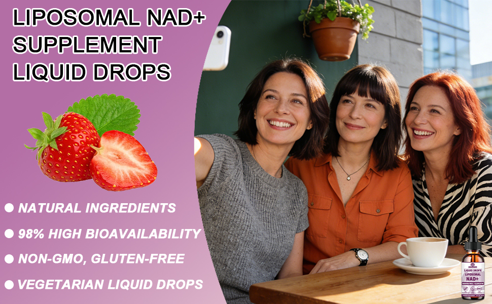 NAD+ Supplement for Women Men, Liquid Nad⁺ Plus Resveratrol,NMN Alternative