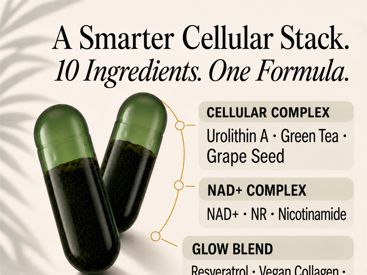 Liposomal Urolithin A Complex, 1250mg 10-in-1 with NAD+, NR, & Resveratrol
