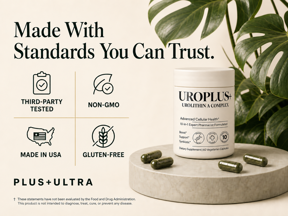 Liposomal Urolithin A Complex, 1250mg 10-in-1 with NAD+, NR, & Resveratrol