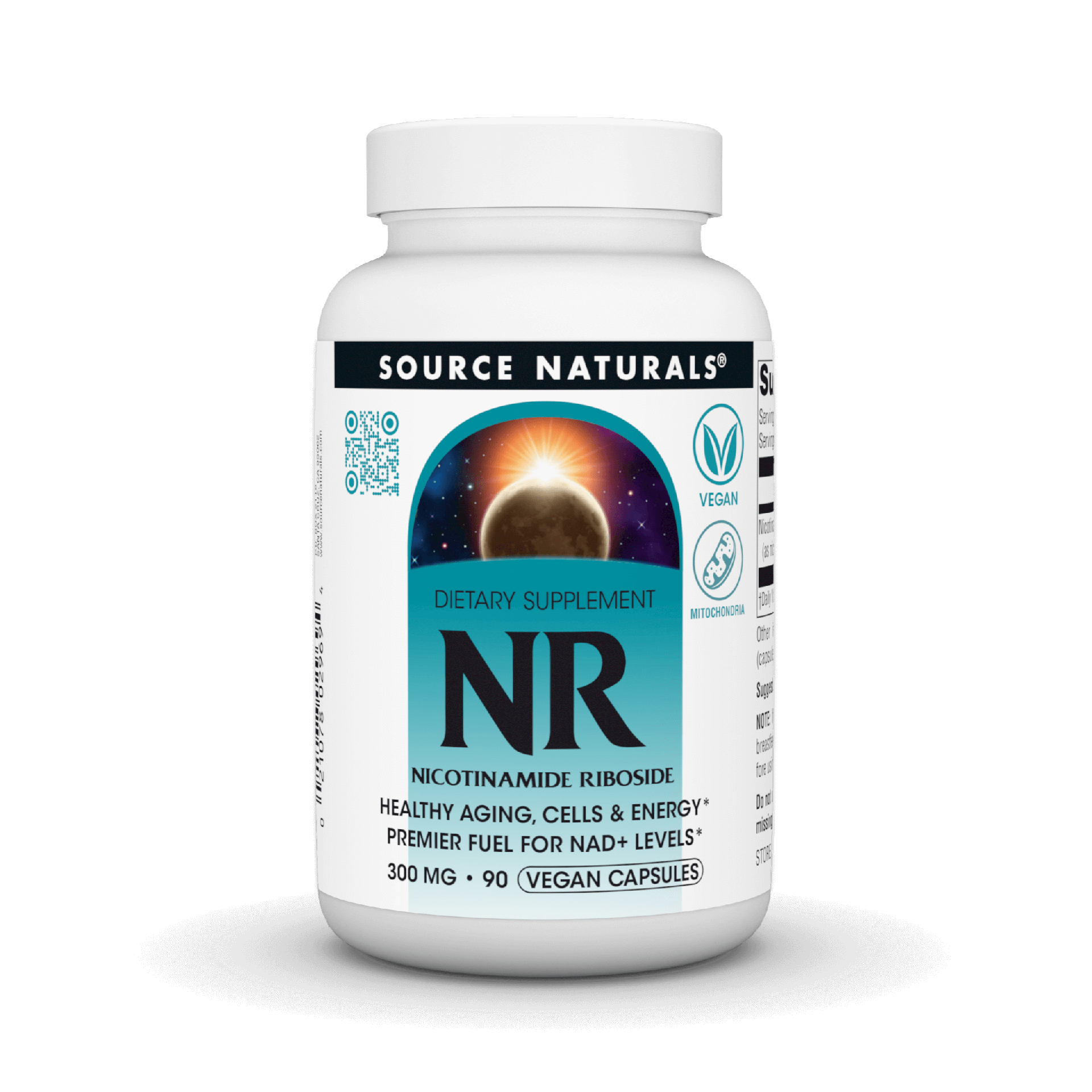 Source Naturals NR, Nicotinamide Riboside, 300 mg - 90 Vegan Capsules