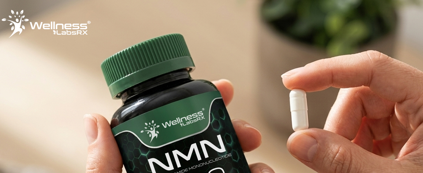 NMN Supplement 1000mg Pure Organic Nicotinamide Mononucleotide - NMN NAD Supplement for Anti-Aging, Longevity, Cellular, and Energy Supplements – Suitable for Women and Men Energy Support - 120 Count