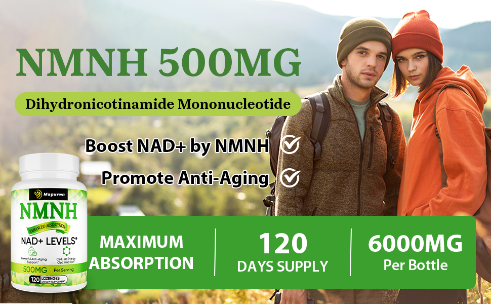 NMN, NMN Supplement, NMNH (Dihydronicotinamide Mononucleotide), 120 Count