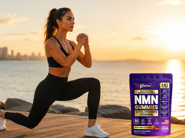 NMN Gummies 500mg – Liposomal NMN | 5-in-1 with TMG | Quercetin | Resveratrol | BioPerine® – NAD+ Precursor – Gelatin Free, Non-GMO, No Artificial Colors