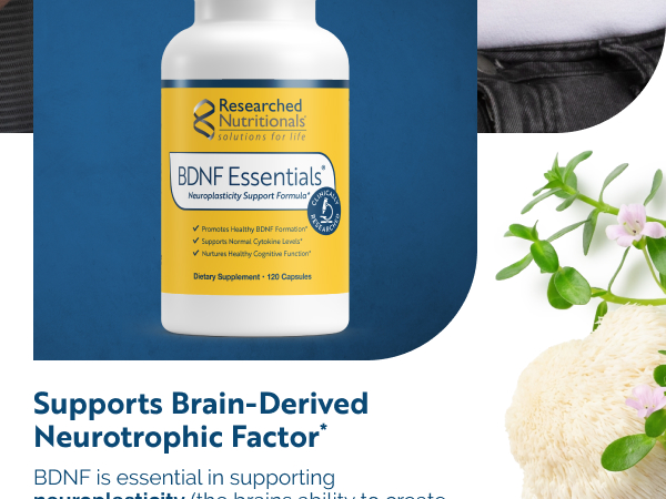 Researched Nutritionals BDNF Essentials Brain Supplement, 120 Capsules