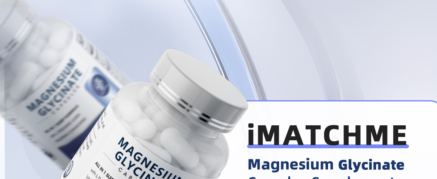 iMATCHME Magnesium Glycinate 155mg with L-Theanine, Chamomile & GABA 120 ct