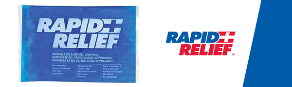 Rapid Relief Gel Ice Pack, Reusable Cold Pain Relief, Medium 5x9 Inch 1 Ct