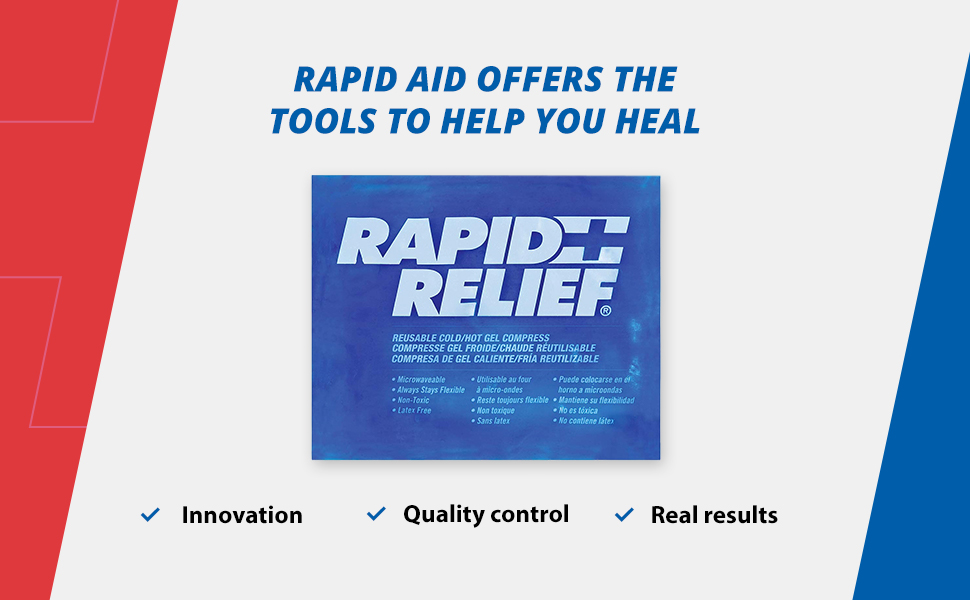 Rapid Relief Gel Ice Pack, Reusable Cold Pain Relief, Medium 5x9 Inch 1 Ct