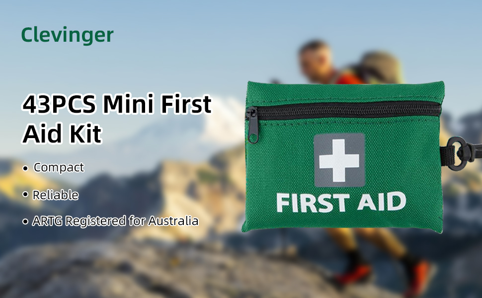 Mini First Aid Kit, 43pcs Premium Small Compact Trauma Medical Kits for Any Emergencies, Ideal for Travel, Car, Home, Office, Vehicle, Camping, Hiking,Boating, Workplace & Outdoor,ARTG Registered in Australia (2Pack)