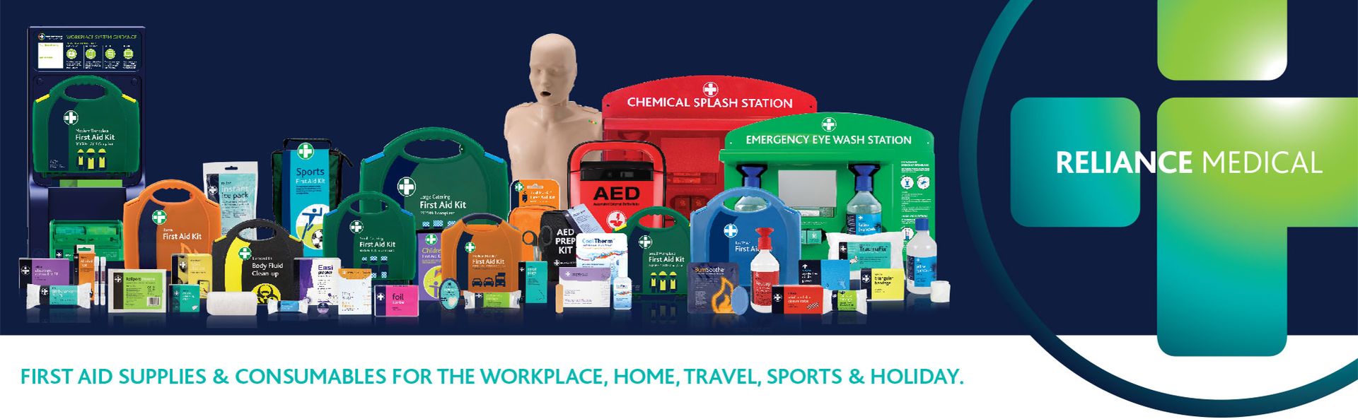 Reliance Medical 50 Persons First Aid Refill Kit - Ideal in Combination with the Lewis Plast Large 21-50 Persons First Aid Kit Box, Includes Dressing Pads, Bandages, Emergency Essentials