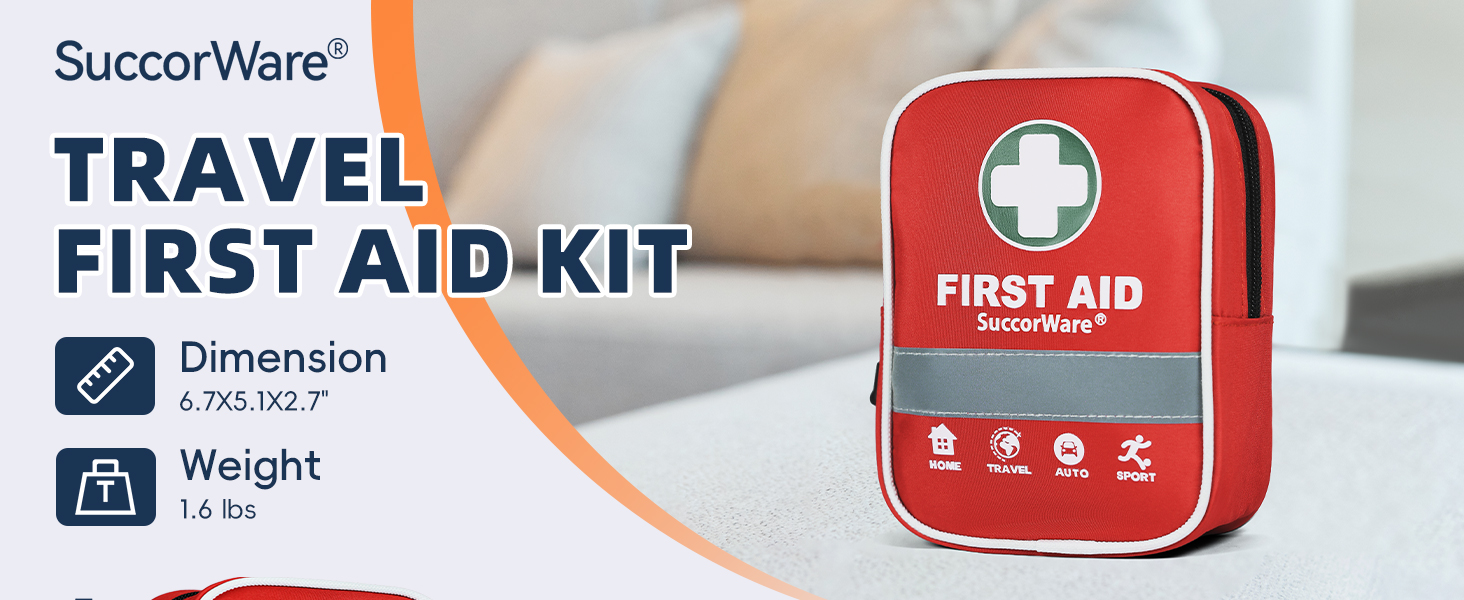 130 Pieces First Aid Kit with Hospital Grade Medical Supplies - Includes Emergency Blanket, Bandage - Great for Home, Outdoors, Office, Car, Travel, Camping, Hiking, Boating