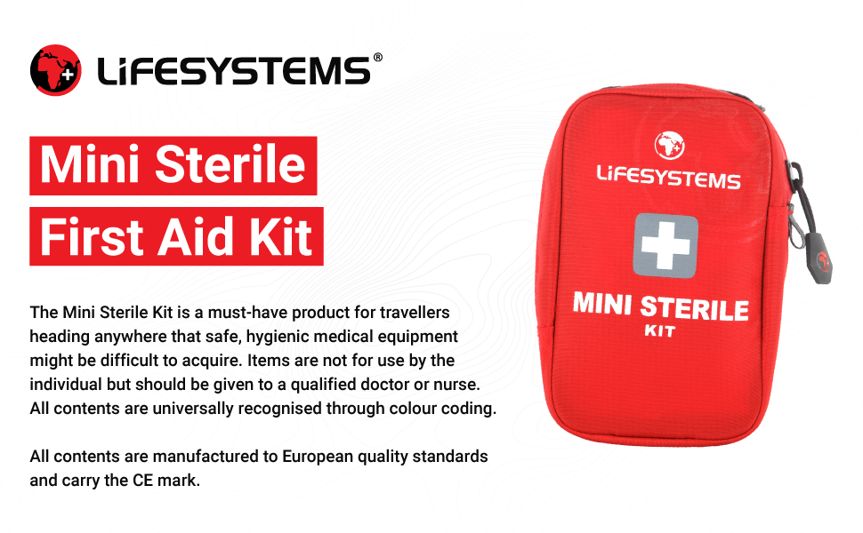 Lifesystems Mini Sterile First Aid Kit, CE Certified Contents