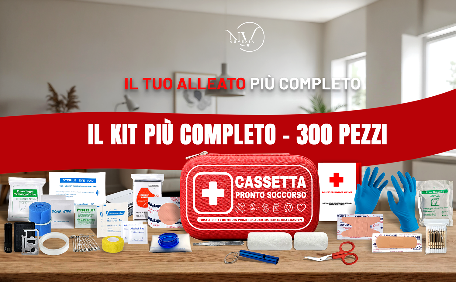 First Aid Kit 300 Accessories | Waterproof First Aid Kit | First Aid Kit Hard and Portable for Car, Home, Travel, Sport, Camping and Business