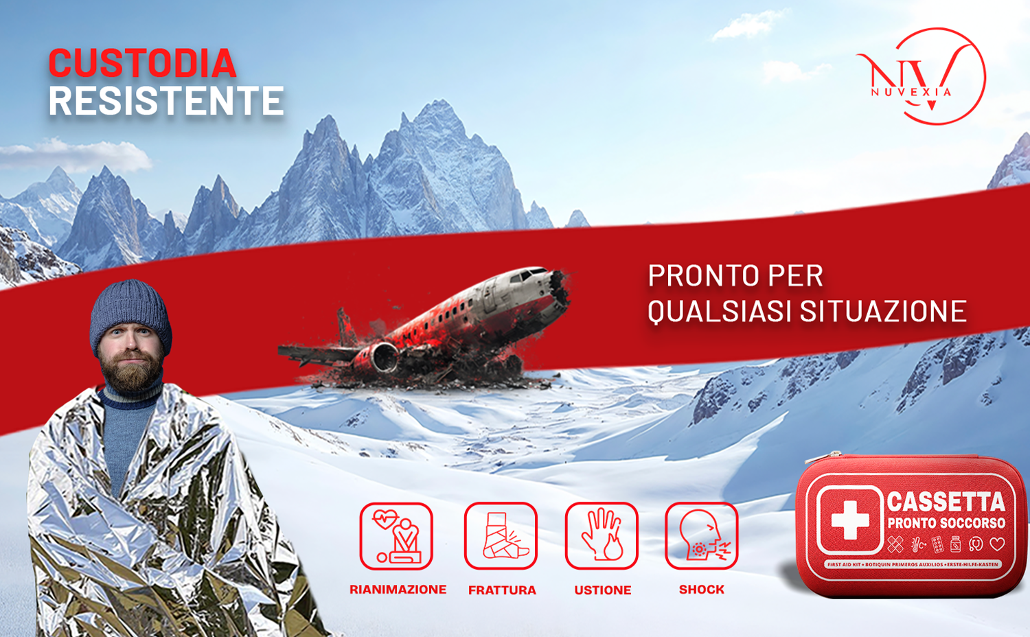 First Aid Kit 300 Accessories | Waterproof First Aid Kit | First Aid Kit Hard and Portable for Car, Home, Travel, Sport, Camping and Business