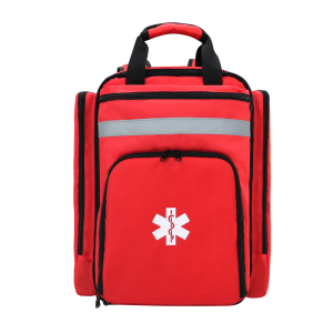 Emergency Medical Backpack, Empty First Aid Bag, First Aid Trauma Bag, with Reflector, Large Capacity (Orange)