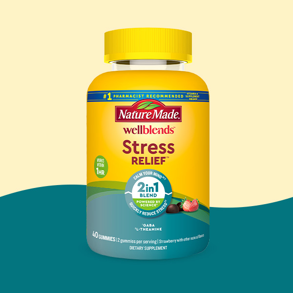 Nature Made Wellblends Stress Relief Gummies, 40 Strawberry Flavor Gummies