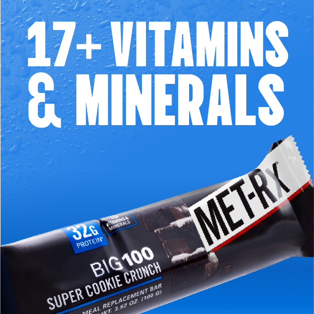MET-Rx Big 100 Protein Bar, Salted Caramel Brownie Crunch, 30G Protein