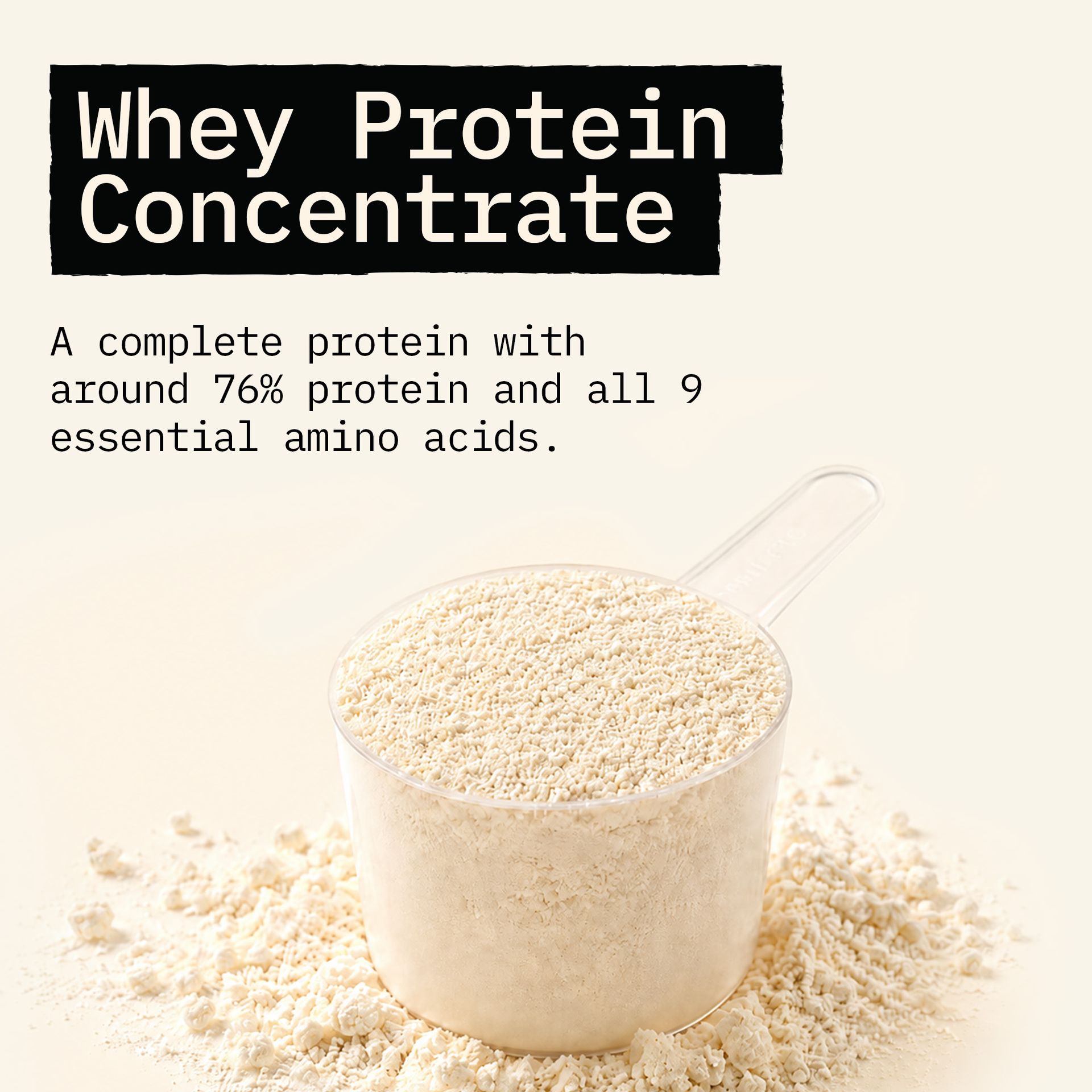 ONLY WHAT'S NEEDED By Food Pharmer | OWN Unflavoured Edition | Whey Protein Concentrate 1kg | 26g Protein per Scoop | No Added Sugar | No Added Flavours | No Artificial Sweeteners | Lab Tested | 29 Servings