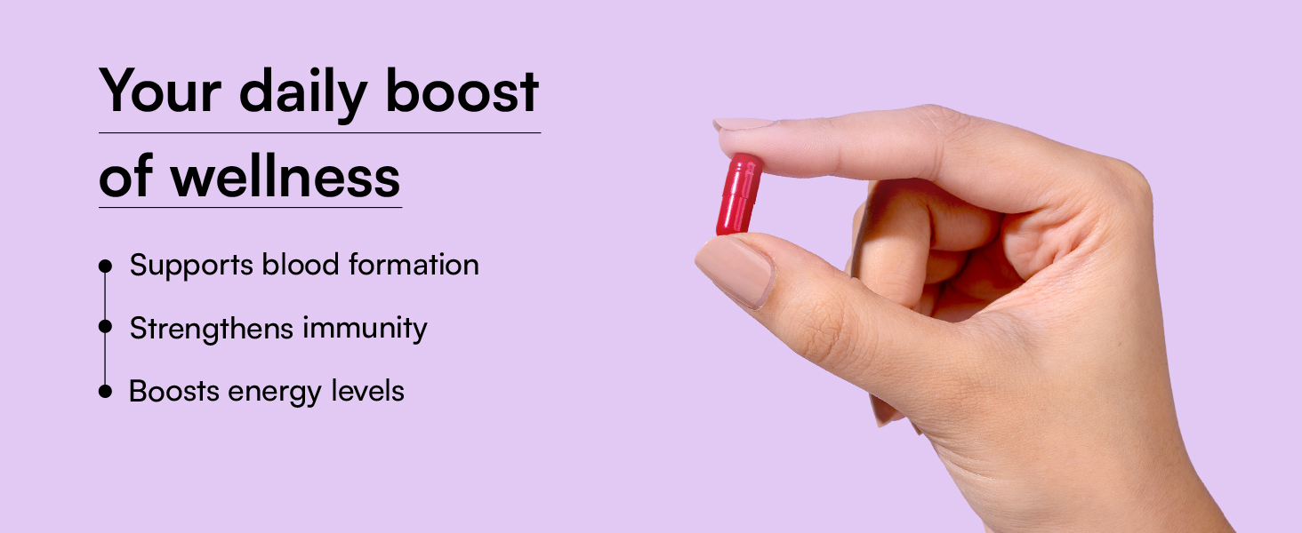 hk vitals Chelated Iron + Supplement, 60 Capsules