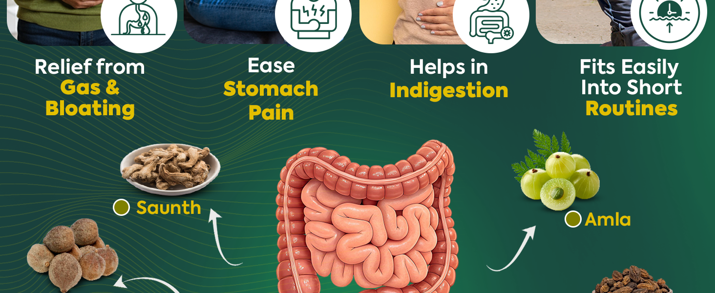 Jeena Sikho Organics Pet Yakrit Pleeha Shuddhi kit | Gut Detox Kit | Ayurvedic Cleanse for Liver, Stomach & Spleen | Body Purification & Immunity Booster | Liver Detox supplement & Digestion Kit, 1 Granules, 100gm & 4 shots, 30ml