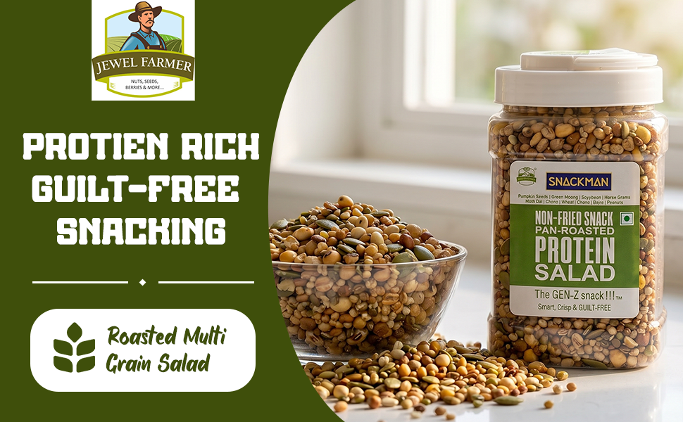 Jewel Farmer Snackman Pan Roasted Non-Fried Protein Salad Healthy Snacks 450Gm
