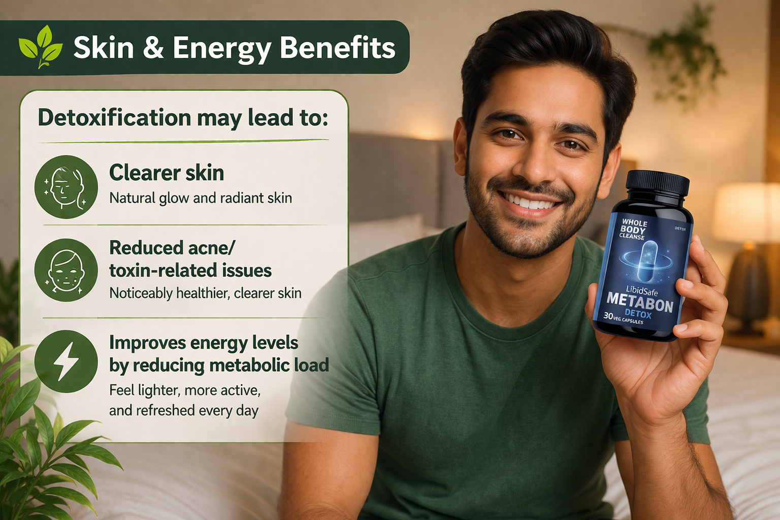 Metabon Detox Capsules – Metabon Whole Body Cleanse Formula with Improved Absorption and Natural Ingredients for Effective Detoxification and Improved Energy Levels
