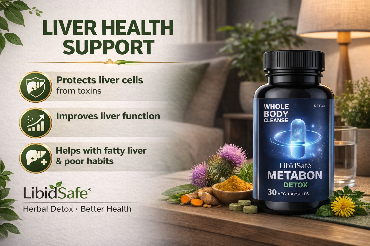 Metabon Detox Capsules – Metabon Whole Body Cleanse Formula with Improved Absorption and Natural Ingredients for Effective Detoxification and Improved Energy Levels
