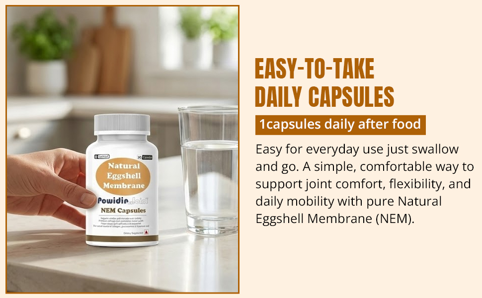 Natural Eggshell Membrane NEM Capsules, 30 Capsules