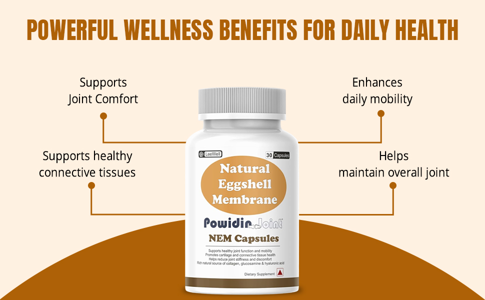 Natural Eggshell Membrane NEM Capsules, 30 Capsules