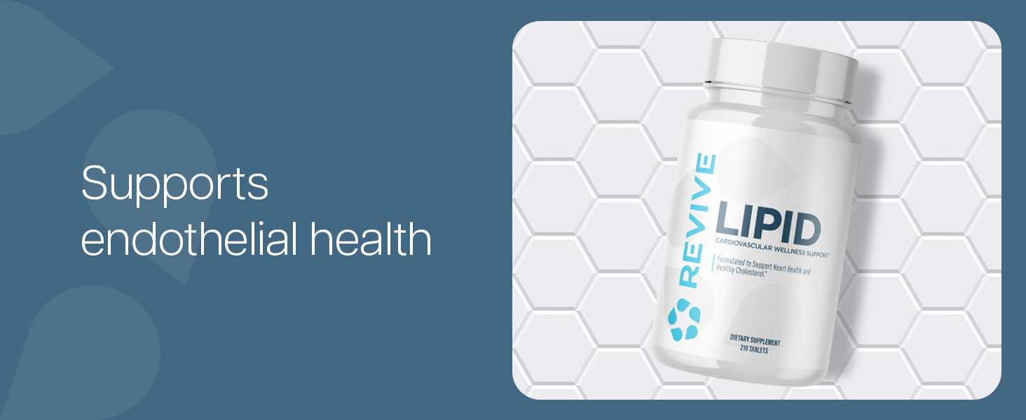 Revive MD Lipid Support Formula - Supplement Helps Maintain Healthy Cholesterol Levels, Endothelial Health & Triglyceride Levels - Beta Sitosterol, Citrus Bergamot & Pantethine (30 Servings)