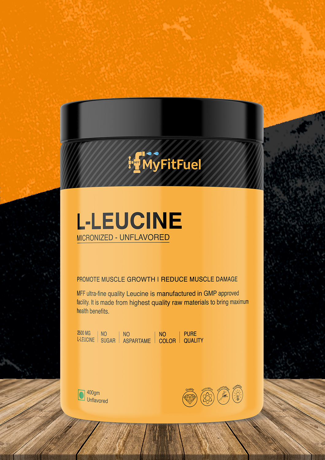 MyFitFuel L-Leucine (0.44 lbs) 200 gm (Unflavored)