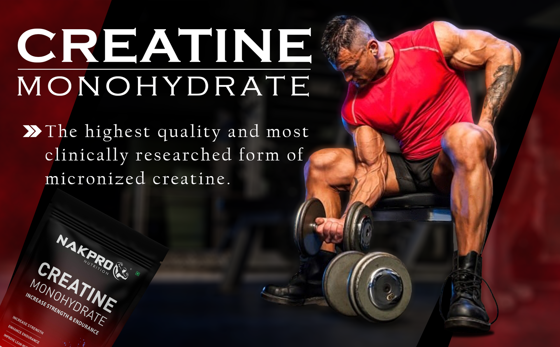 NAKPRO NUTRITION Micronised Creatine Monohydrate | 400g (133 Servings) | Unflavoured | Trustified Certified | Rapid Absorption Pre/Post Workout