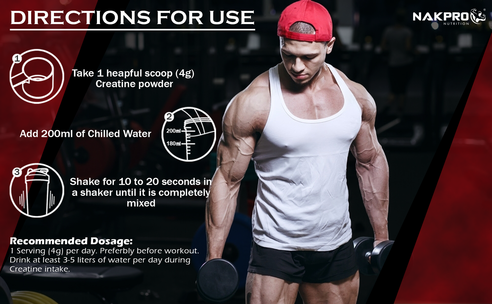 NAKPRO NUTRITION Micronised Creatine Monohydrate | 400g (133 Servings) | Unflavoured | Trustified Certified | Rapid Absorption Pre/Post Workout