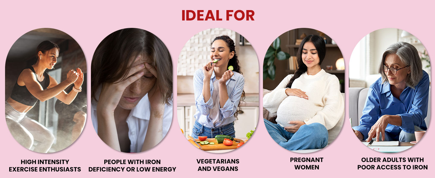 Carbamide Forte Chelated Iron Supplement for Women | Folic Acid Tablets for Pregnancy | 100 Veg Tablets for Hair Growth with Iron Bisglycinate