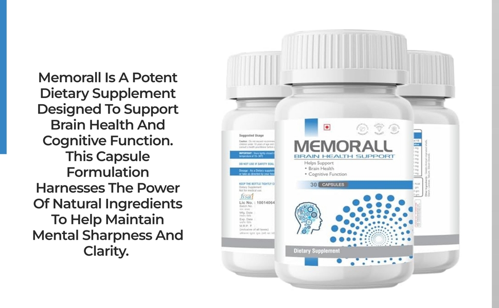 Friska Memorall Brain Health Support Dietary Supplement Capsules, 30