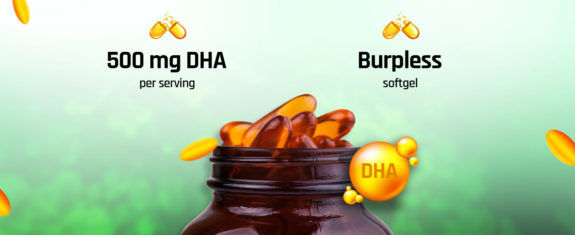 Naturaltein Ultimate Vegan Omega 3 (30 Softgels) | Algae Source DHA | 1000 mg Algae Oil & 500 mg DHA Per Serving | Plant-Based Omega 3 | Tested for Heavy Metals