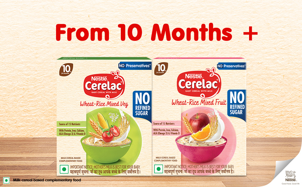 Nestlé CERELAC Baby Cereal, Wheat Rice Mixed Veg, STG-3, 300g