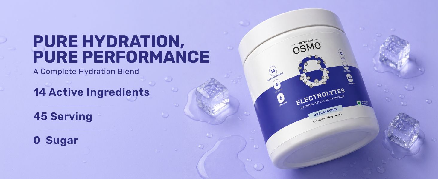 OSMO - Electrolyte Powder | Unflavoured (189g, 45 Servings) | Zero Sugar