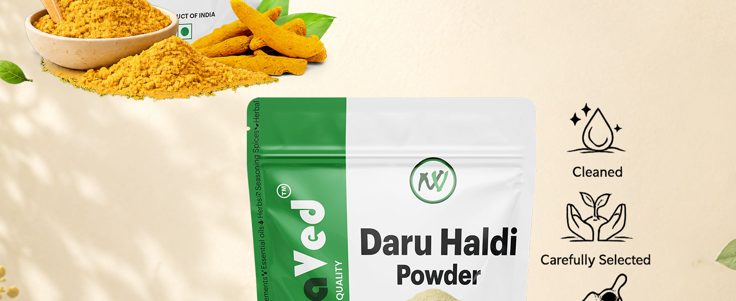 NeutraVed Daru Haldi Powder 250gm | Pure & Natural Daruharidra/Berberis Aristata | Traditional Ayurvedic Herb - 250gm