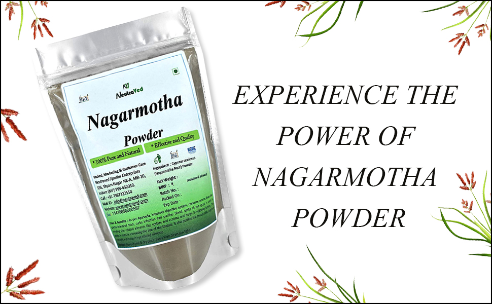 NeutraVed Nagarmotha Powder 100g | Nut Grass, Mustak, Musta Churna, 100G
