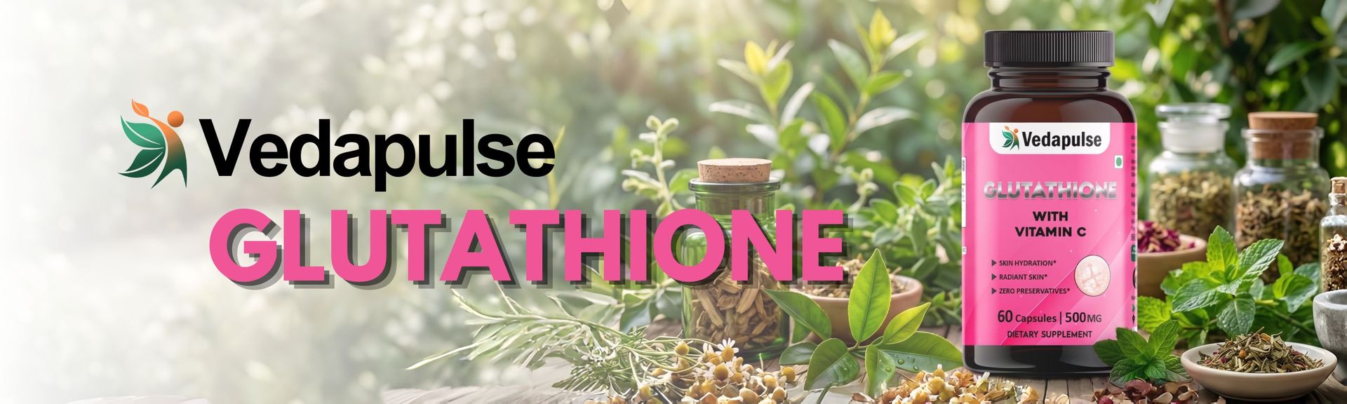 Glutathione with Vitamin C Capsules | 500 mg | 60 Capsules |